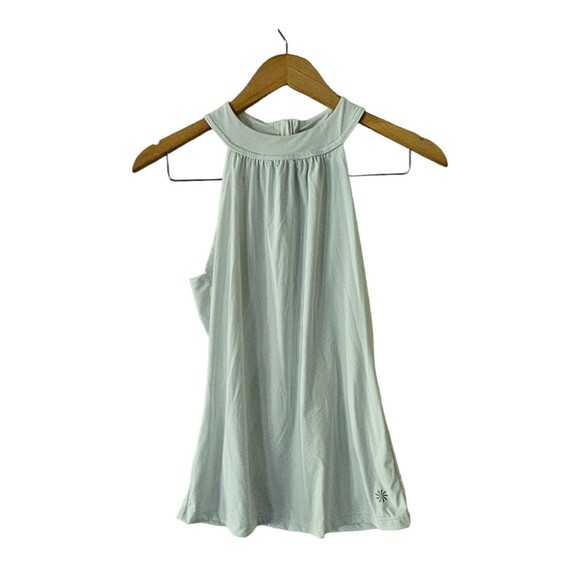 Athleta Tank Top Halter Neck Top Zip Front Rouched Medium FREE SHIPPING - Picture 4 of 4